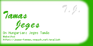 tamas jeges business card