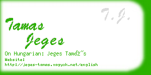 tamas jeges business card